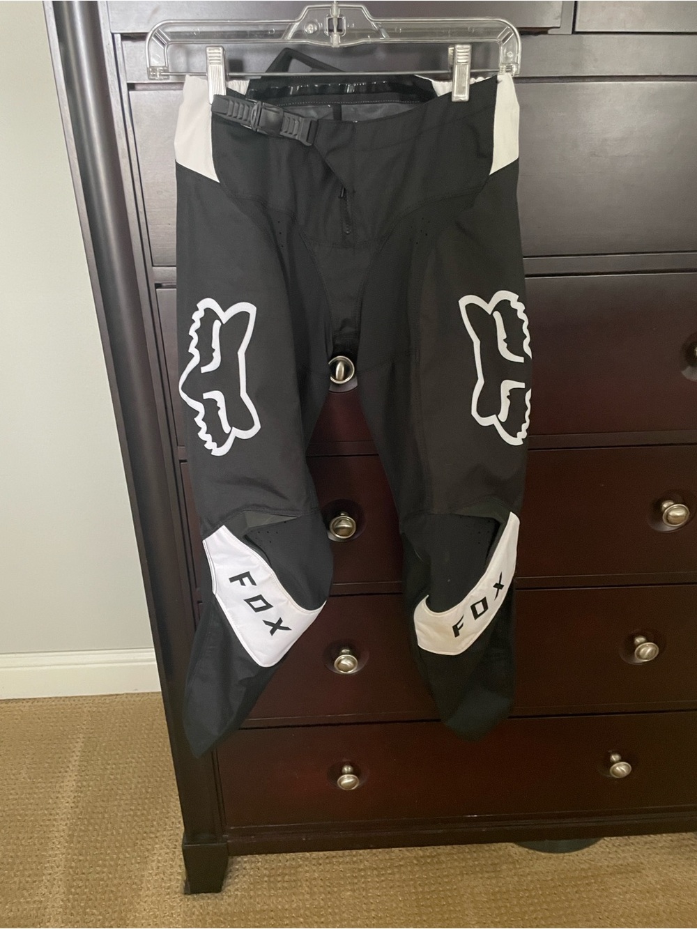 Fox Black and White Kids Motocross pants